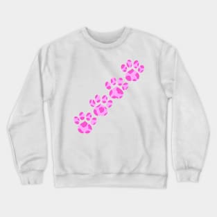 Pink Paw Prints (Version 1) Crewneck Sweatshirt
